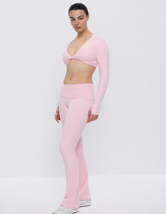 Спортивные брюки клеш с широким поясом MELA