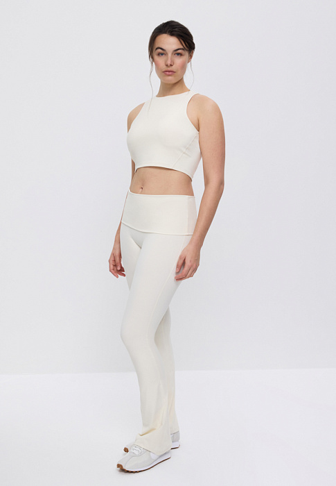 Спортивные брюки клеш с широким поясом MELA