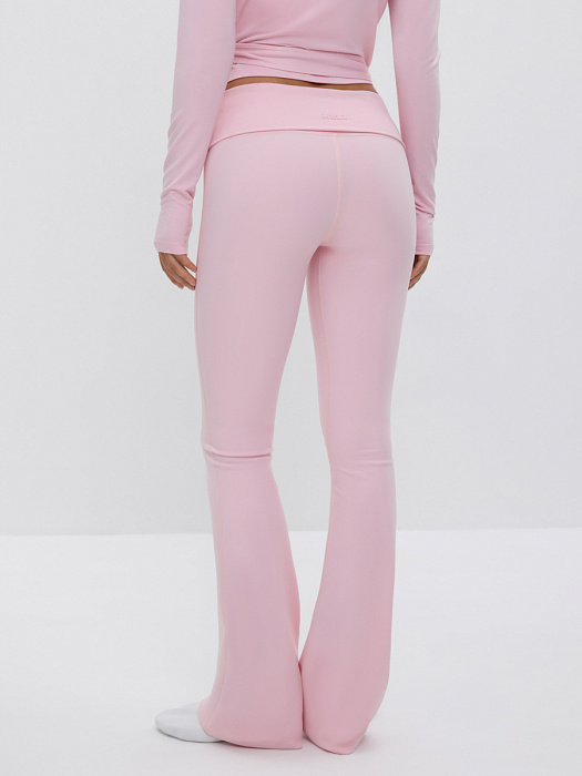 Спортивные брюки клеш с широким поясом MELA