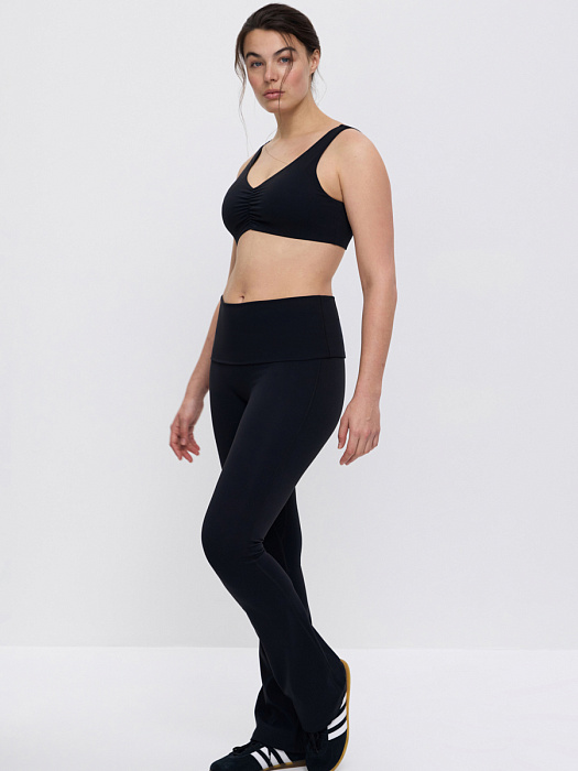 Спортивные брюки клеш с широким поясом MELA