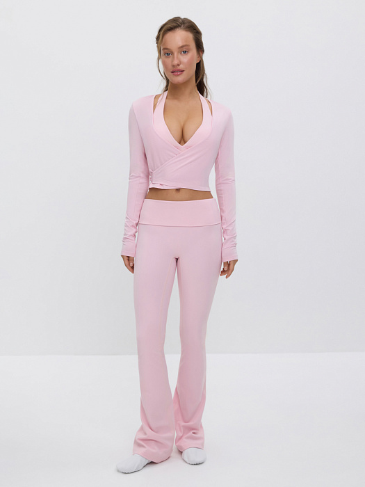 Спортивные брюки клеш с широким поясом MELA